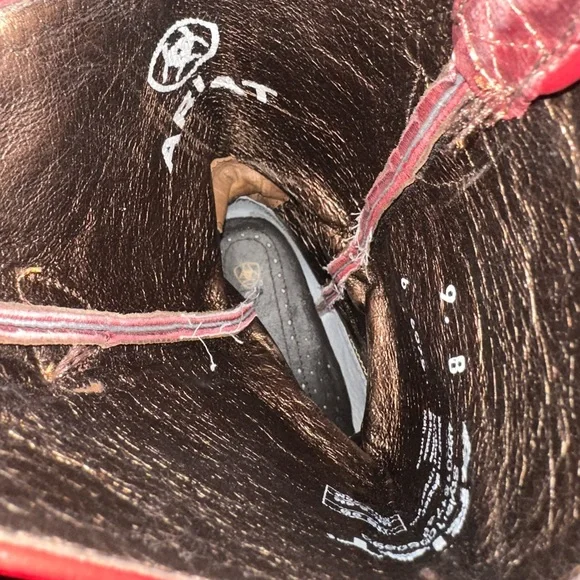 Ariat Hazen Western Boots Red 9B - Picture 6 of 9